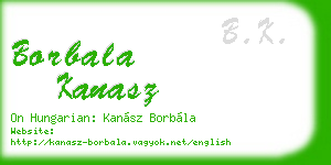 borbala kanasz business card